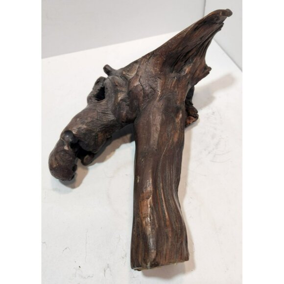 Vintage Petrified Wood Fossil Shaped Dinosaur Look? 11" by 10" by 6.5" - Picture 9 of 16